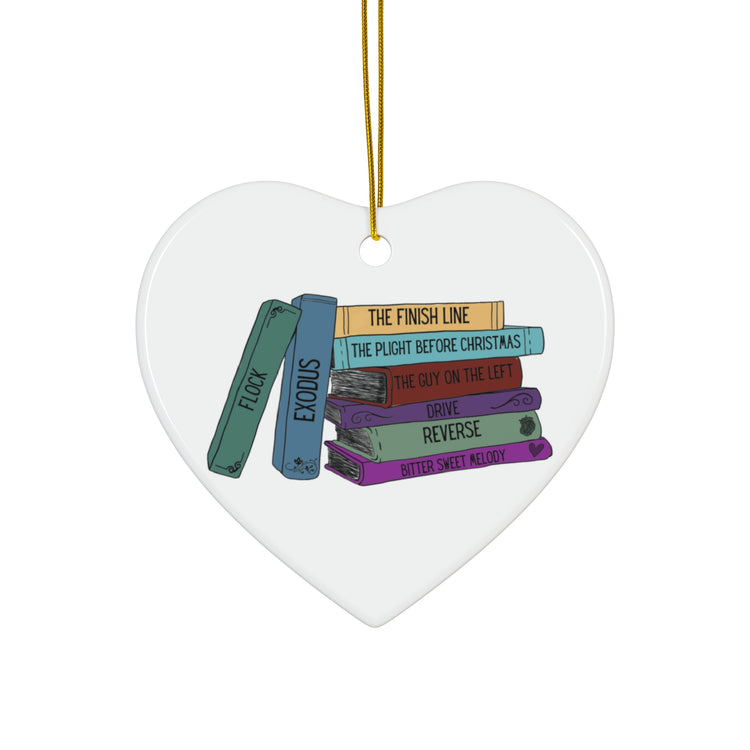 Kate Stewart's Book Stack Heart Ornament
