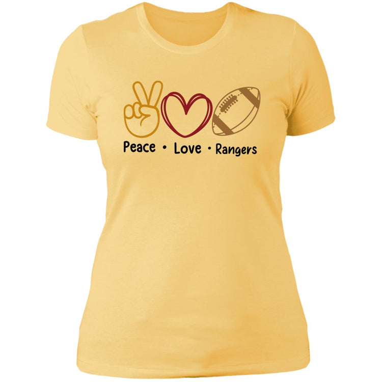 Peace Love Rangers Ladies' Boyfriend T-Shirt