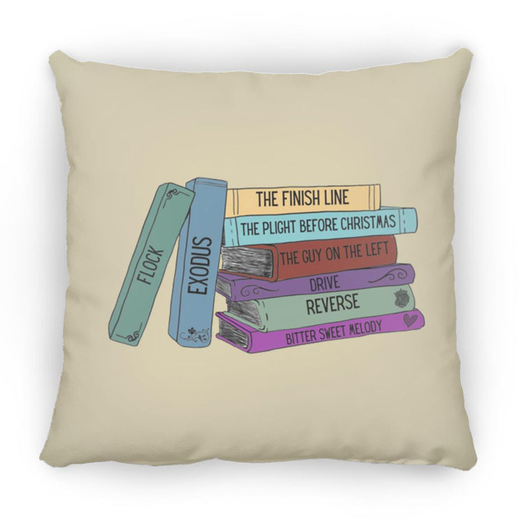 Kate Stewart's Book Stack Medium Square Pillow