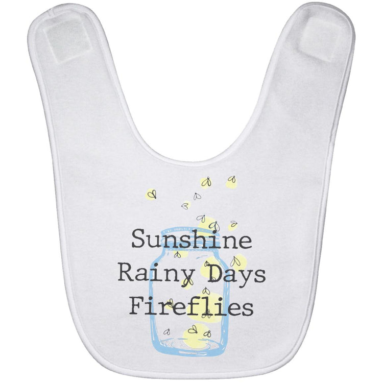 Sunshine Rainy Days Fireflies Baby Bib