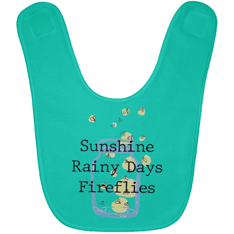 Sunshine Rainy Days Fireflies Baby Bib