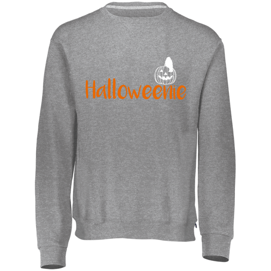 Halloweenie with Pumpkin & Raven Dri-Power Fleece Crewneck Sweatshirt