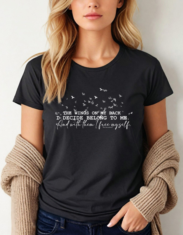 The Wings on My Back Women's T-Shirt Front And Back Design