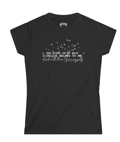 The Wings on My Back Women's T-Shirt Front And Back Design