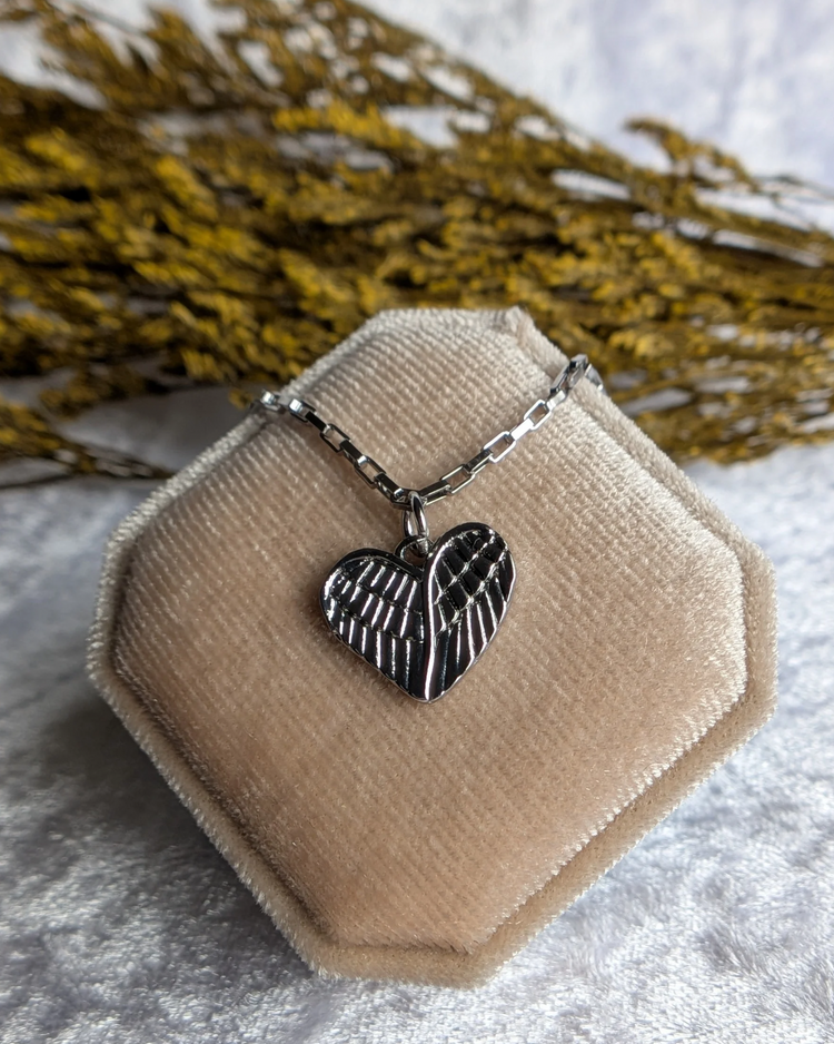 The Raven Wing Heart Necklace - The Ravenhood® Collection