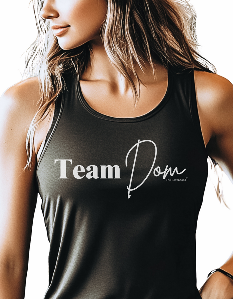 Team Dom Racerback Tank Top Front/Back Design