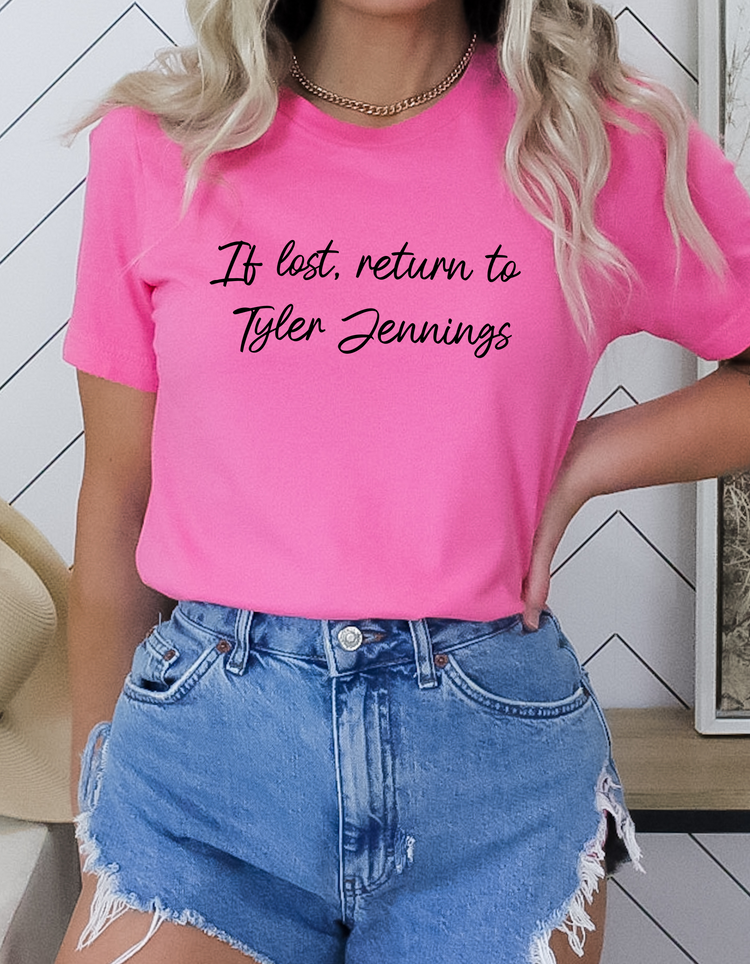 If Lost Return To Tyler Jennings Premium Short Sleeve T-Shirt