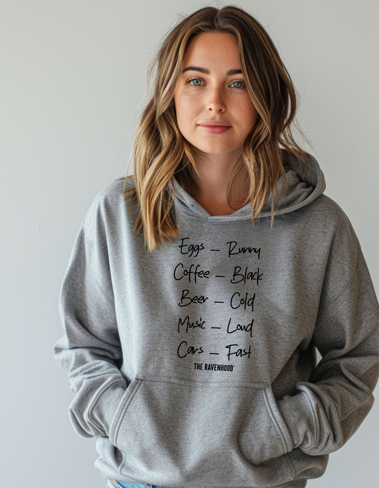 Eggs Runny Coffee Black Beer Cold Dominic King Hoodie F/B Design