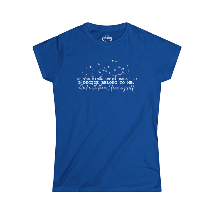 The Wings on My Back Women's T-Shirt Front And Back Design