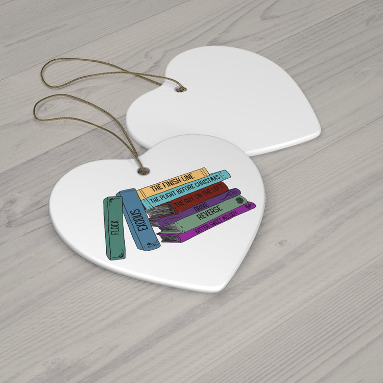 Kate Stewart's Book Stack Heart Ornament