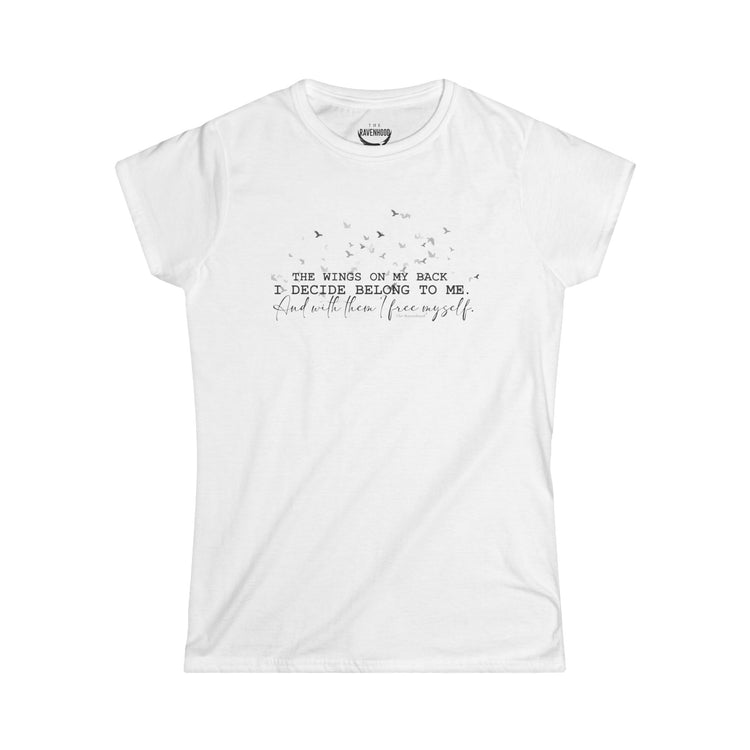 The Wings on My Back Women's T-Shirt Front And Back Design