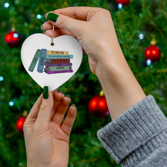 Kate Stewart's Book Stack Heart Ornament