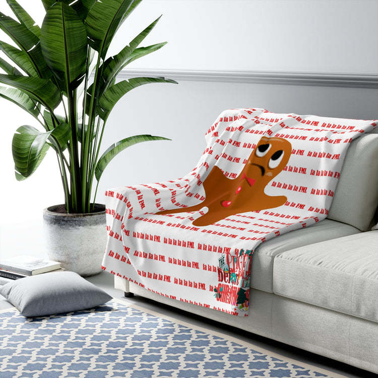 fa la la la la FML Cozy Plush Fleece Blanket