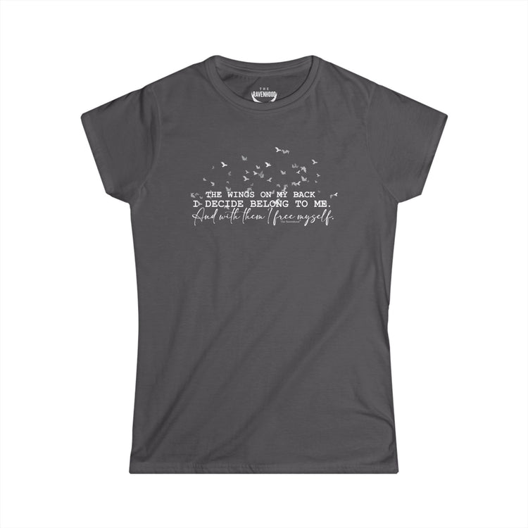 The Wings on My Back Women's T-Shirt Front And Back Design