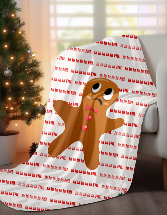 fa la la la la FML Cozy Plush Fleece Blanket