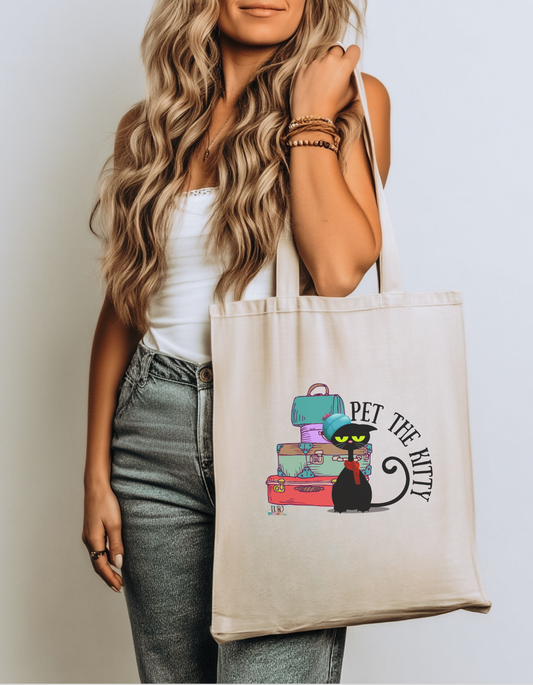 Pet The Kitty Euro Dreams Canvas Tote bag