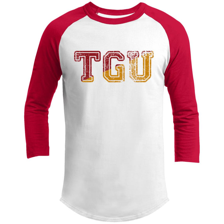 TGU Texas Grand University Front & Back  3/4 Raglan Sleeve Shirt