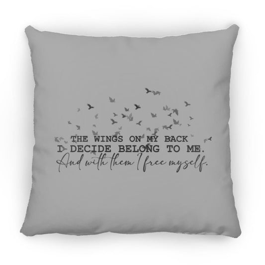 The Wings on My Back Square Medium Pillow