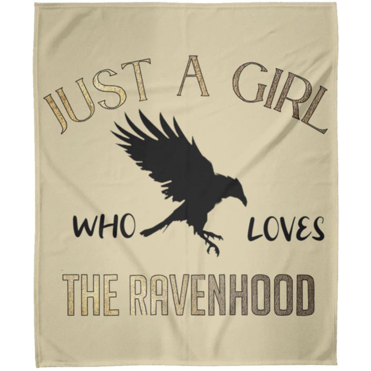 Just A Girl Who Loves The Ravenhood Arctic Fleece Blanket 50x60