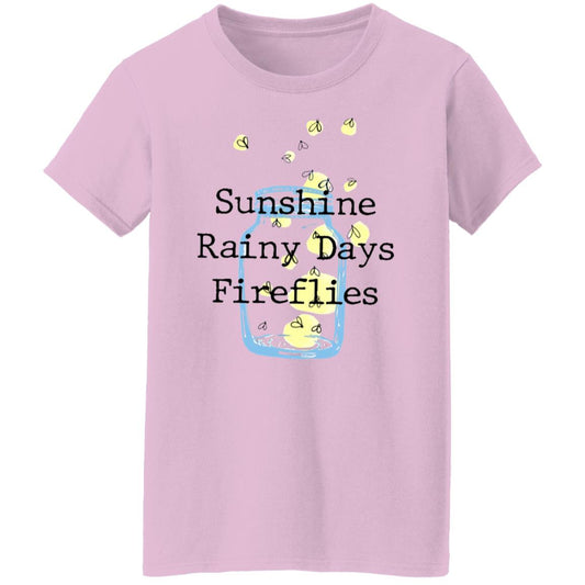 Sunshine Rainy Days Fireflies Ladies' T-Shirt
