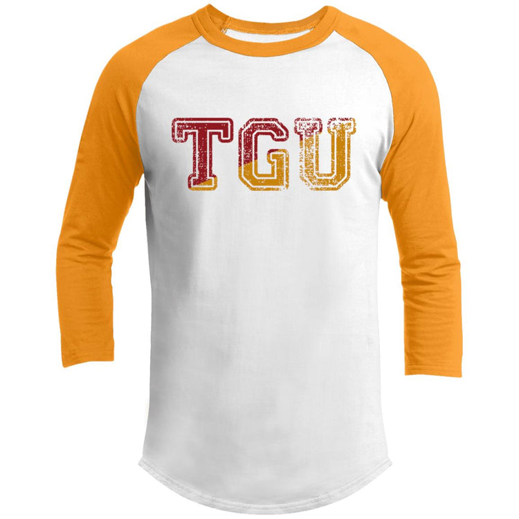 TGU Texas Grand University Front & Back  3/4 Raglan Sleeve Shirt