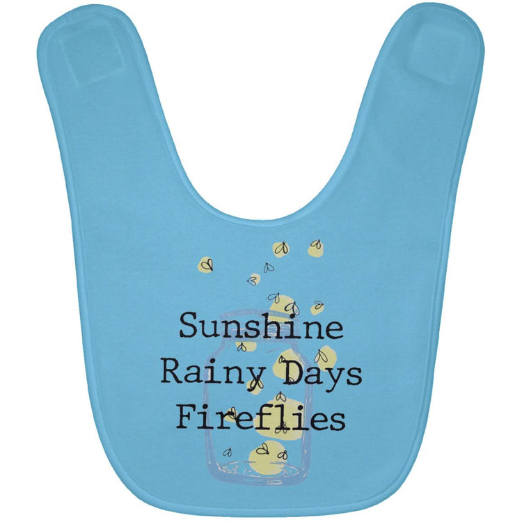 Sunshine Rainy Days Fireflies  Baby Bib