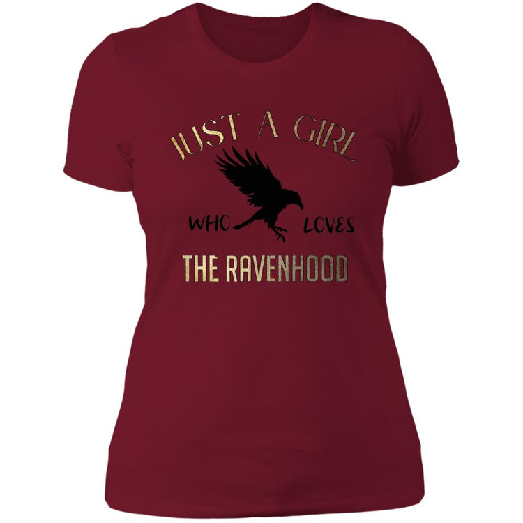 Just a girl who loves the ravenhood Ladies' Boyfriend T-Shirt