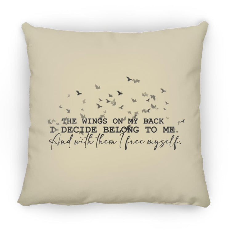The Wings on My Back Square Medium Pillow