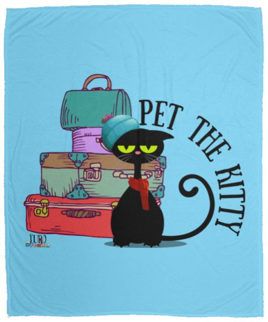 Pet the Kitty  Plush Fleece Blanket - 50x60