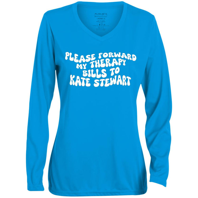 Kate Stewart Therapy Moisture-Wicking Long Sleeve V-Neck Tee