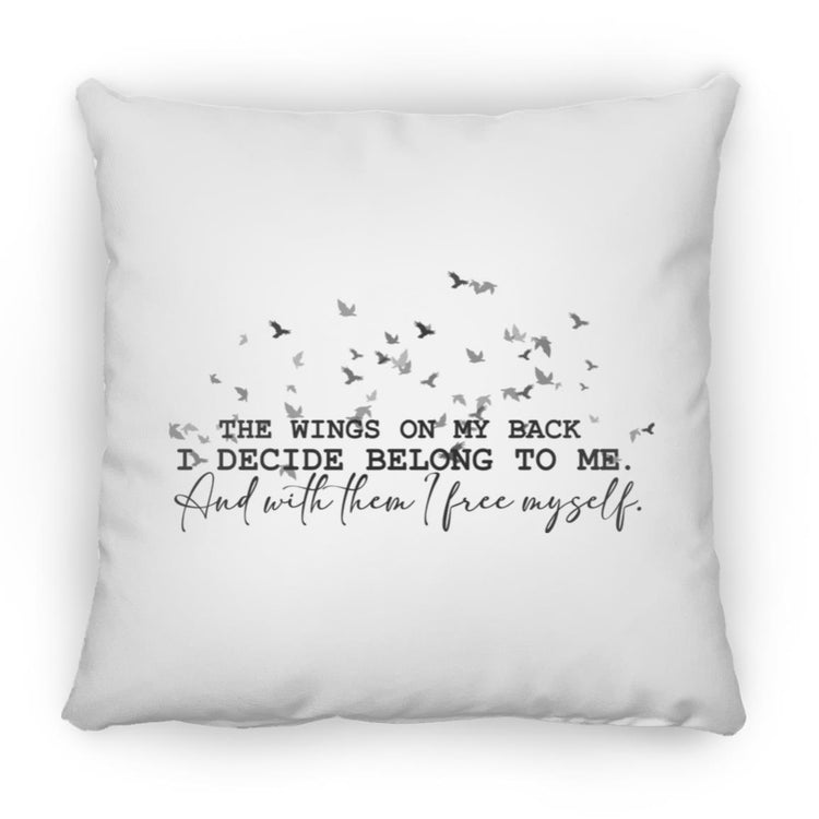 The Wings on My Back Square Medium Pillow