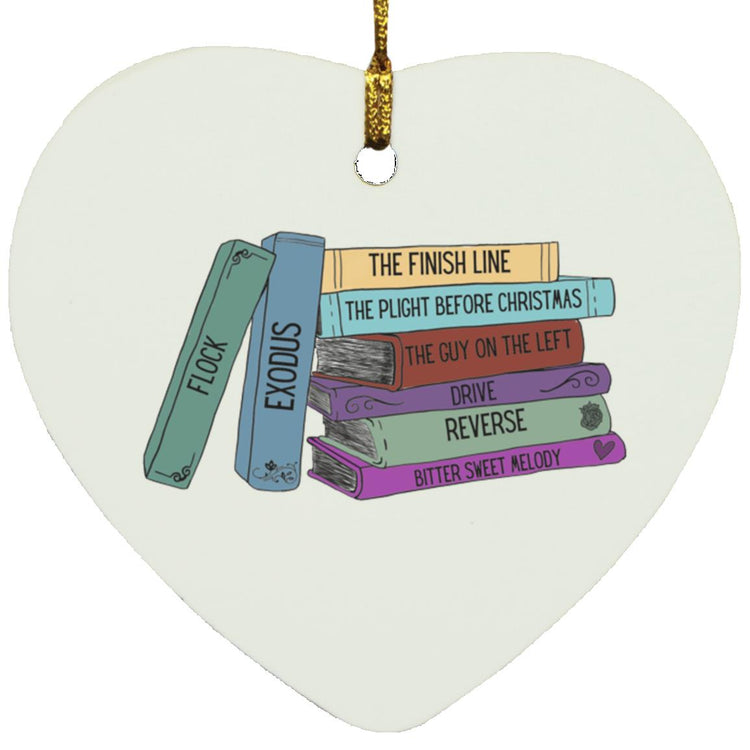 Kate Stewart's Book Stack Heart Ornament