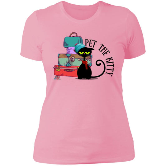 Pet the Kitty  Ladies' Boyfriend T-Shirt