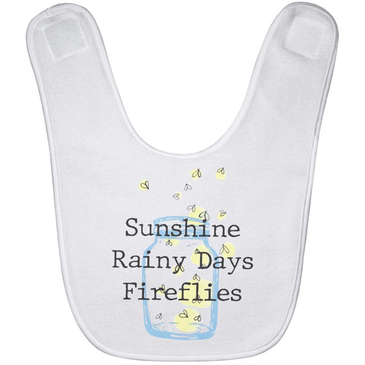 Sunshine Rainy Days Fireflies Baby Bib
