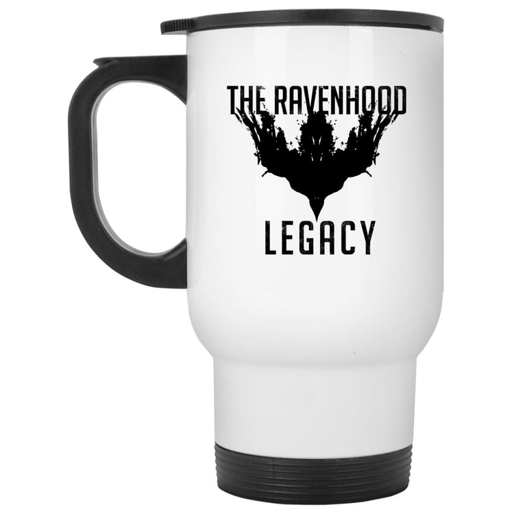 The Ravenhood White Travel Mug