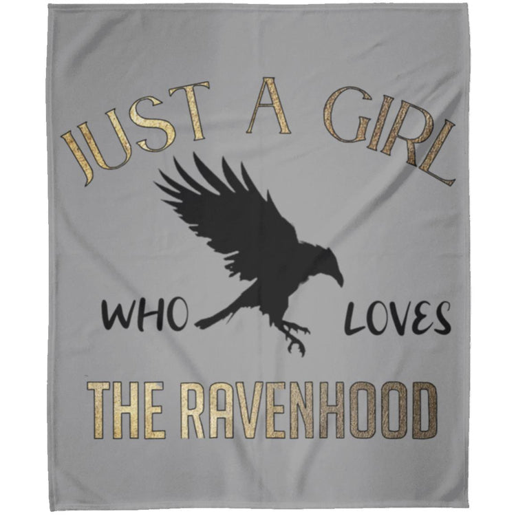 Just A Girl Who Loves The Ravenhood Arctic Fleece Blanket 50x60