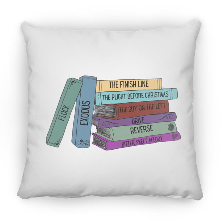 Kate Stewart's Book Stack Medium Square Pillow