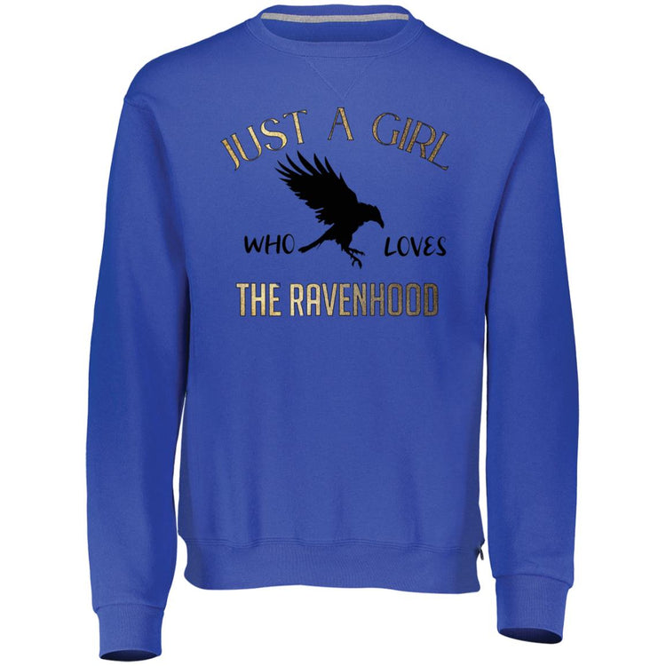 Just a Girl Who Loves The Ravenhood Dri-Power Fleece Crewneck Sweatshirt