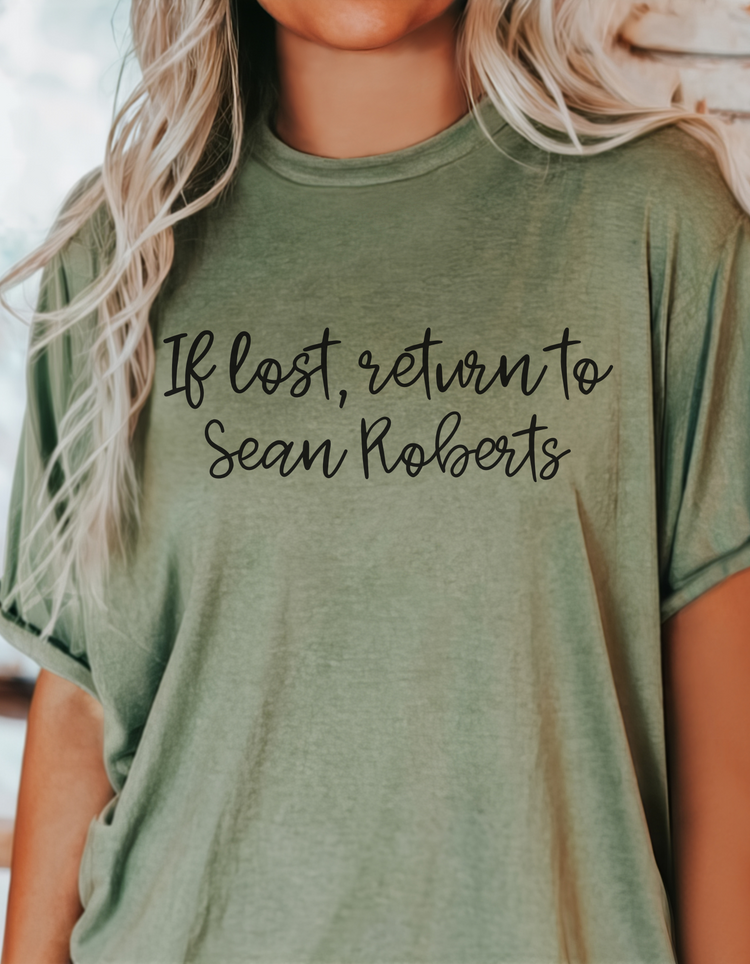 If Lost Return To Sean Roberts Premium Short Sleeve T-Shirt Front/Back