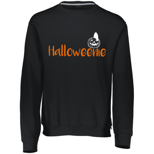 Halloweenie with Pumpkin & Raven Dri-Power Fleece Crewneck Sweatshirt