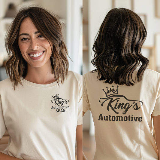 Kings Automotive - Premium T-Shirt Front & Back - SEAN