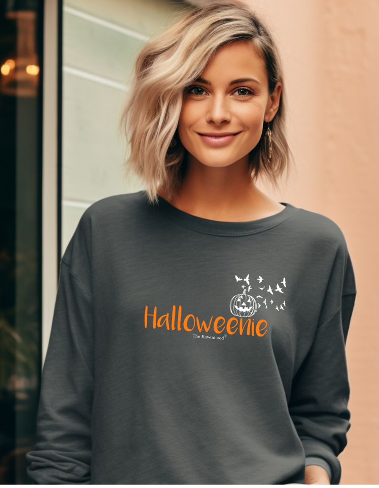 Halloweenie with Pumpkin Ravenhood® Long Sleeve Premium Shirt