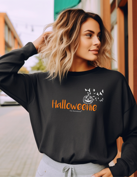 Halloweenie with Pumpkin Ravenhood® Long Sleeve Premium Shirt