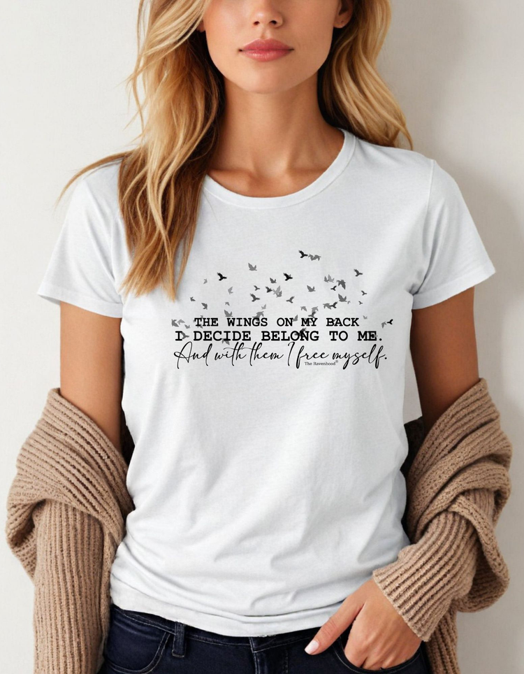 The Wings on My Back Women's T-Shirt Front And Back Design