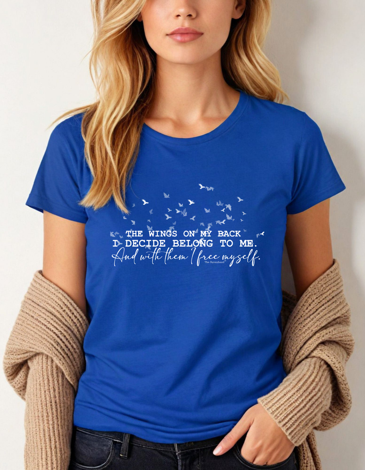 The Wings on My Back Women's T-Shirt Front And Back Design