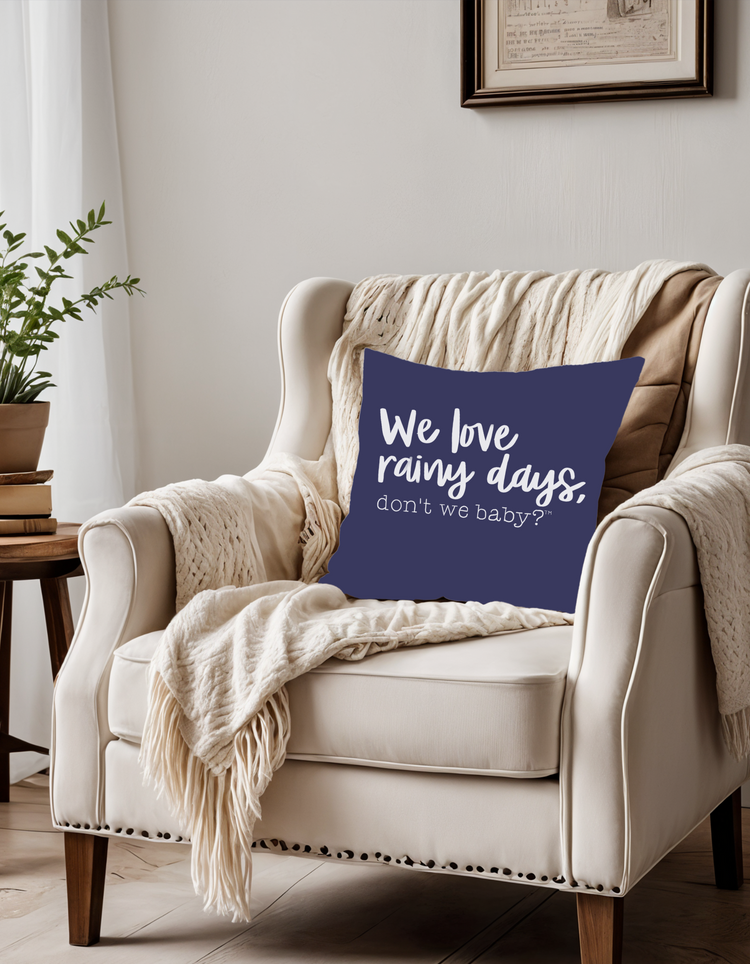 We love rainy days, don’t we baby?™ Collection  Medium Square Pillow