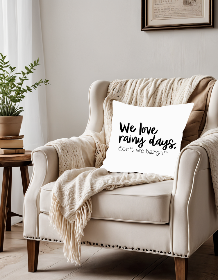 We love rainy days, don’t we baby?™ Collection  Medium Square Pillow