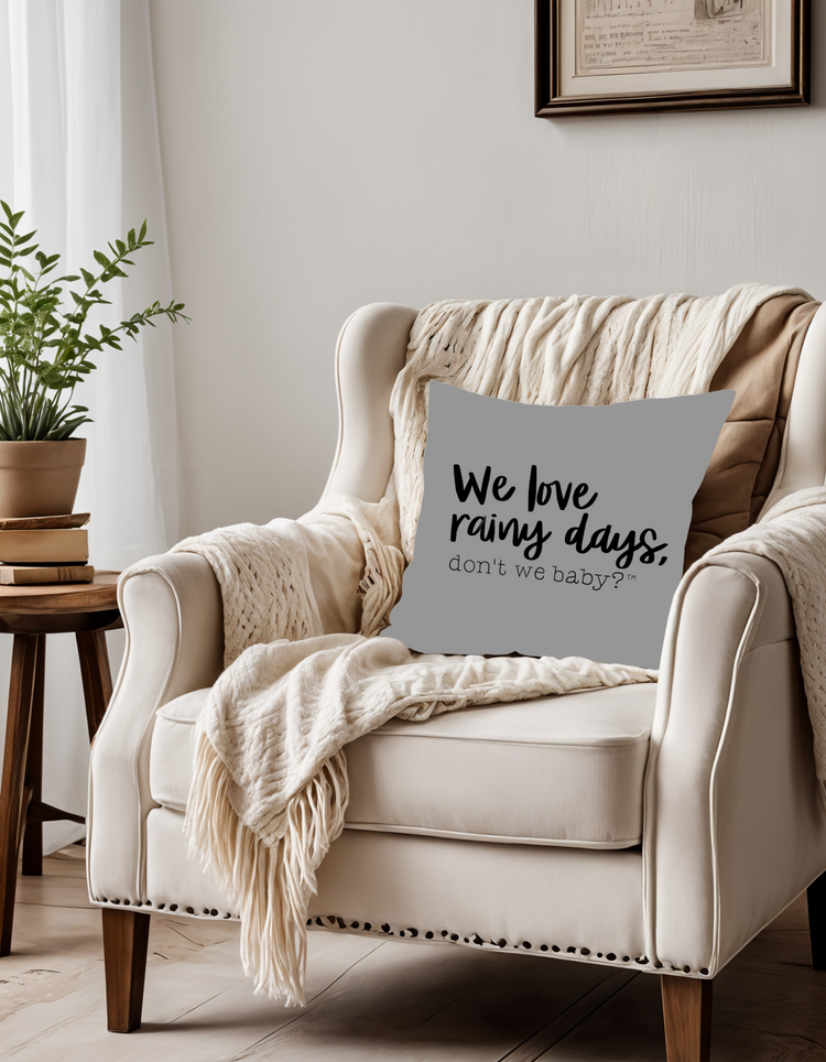 We love rainy days, don’t we baby?™ Collection  Medium Square Pillow