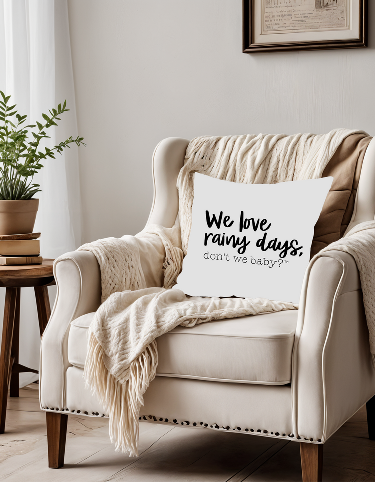 We love rainy days, don’t we baby?™ Collection  Medium Square Pillow