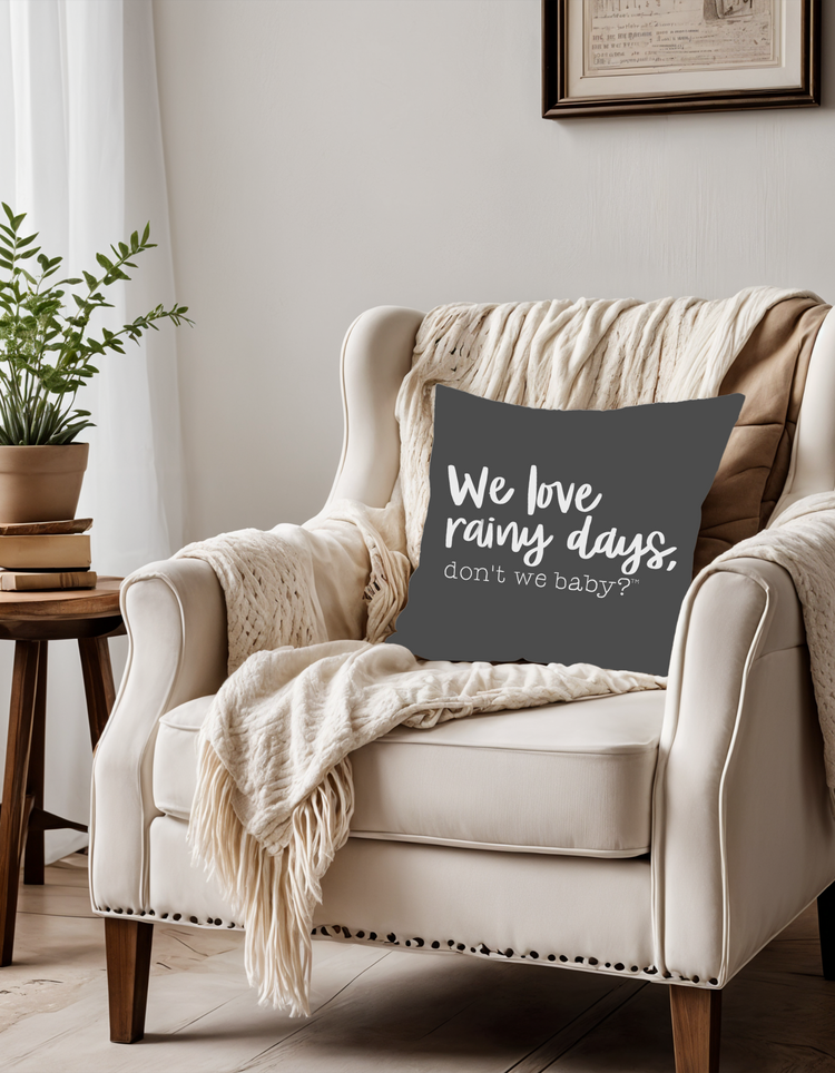 We love rainy days, don’t we baby?™ Collection  Medium Square Pillow